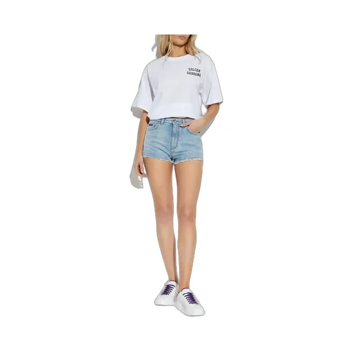 Logo Plate Denim Shorts