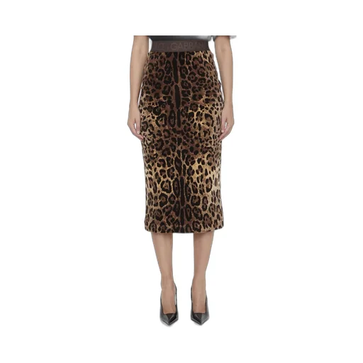Chenille High Waist Midi Skirt