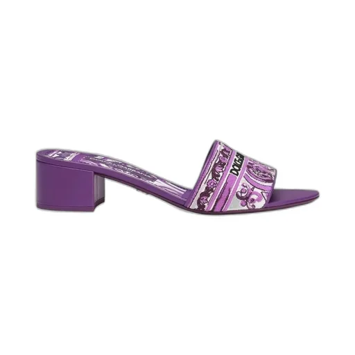 Maiolica Embroidered Almond-Toe Sandals