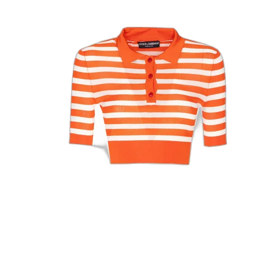 Striped Short-Sleeved Polo Shirt