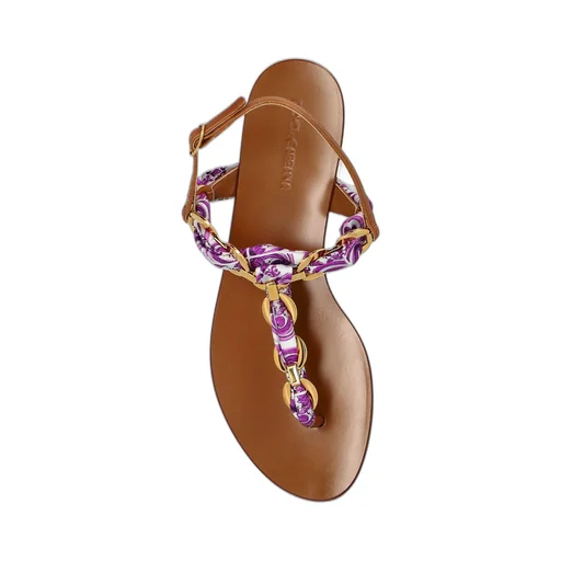 Majolica Printed Twill Flip-Flops
