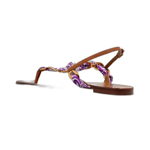 Majolica Printed Twill Flip-Flops