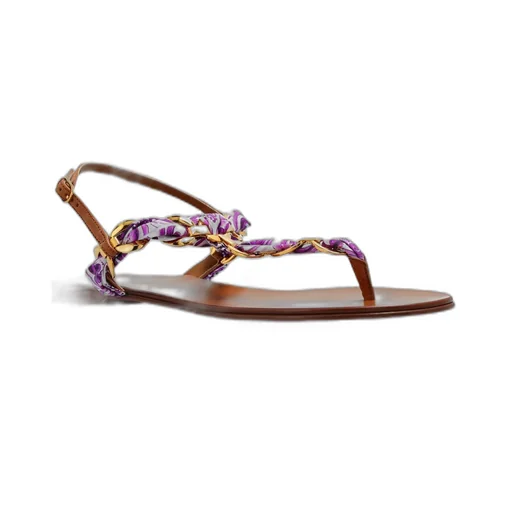 Majolica Printed Twill Flip-Flops