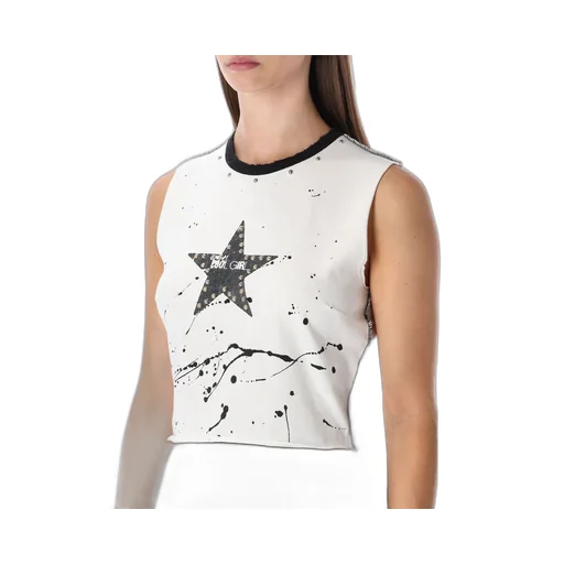 Printed Jersey Sleeveless T-Shirt