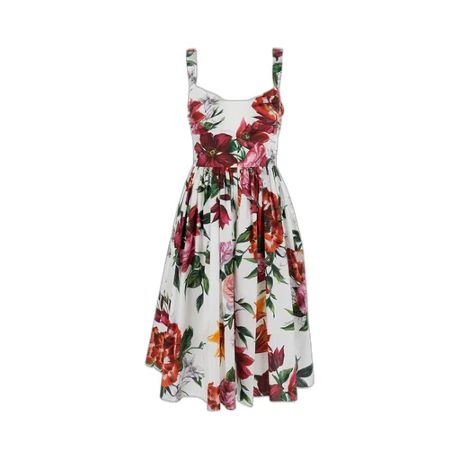 Floral Printed Sleeveless Midi Dress