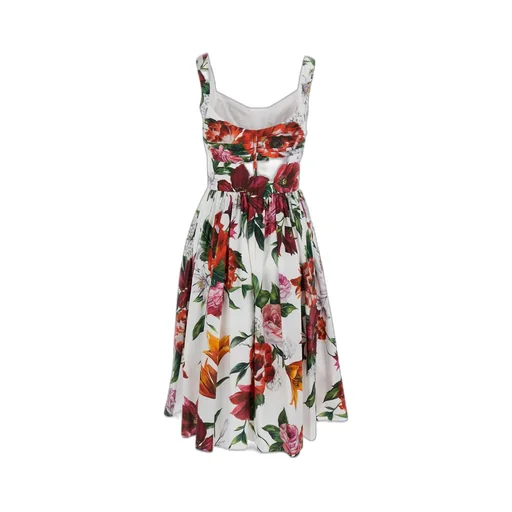 Floral Printed Sleeveless Midi Dress