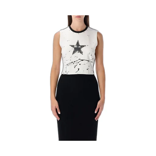 Printed Jersey Sleeveless T-Shirt