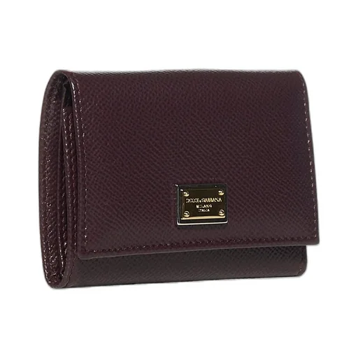 Logo Plaque Trifold Wallet