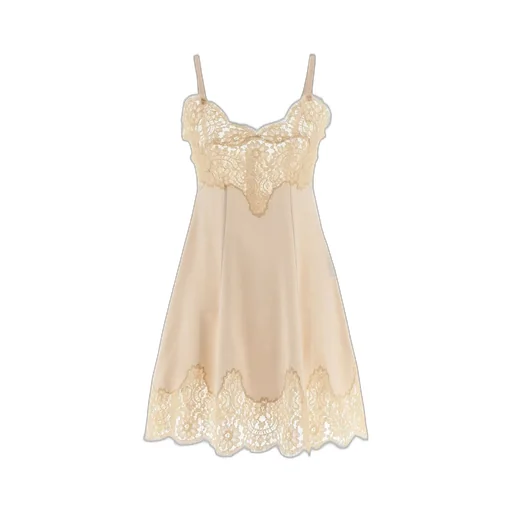 V-Neck Lace Detailed Mini Dress