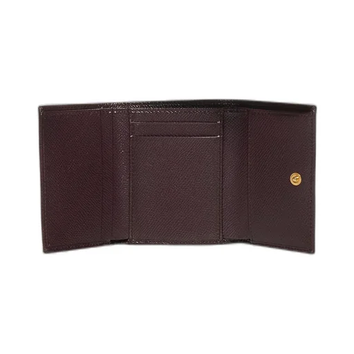 Logo Plaque Trifold Wallet
