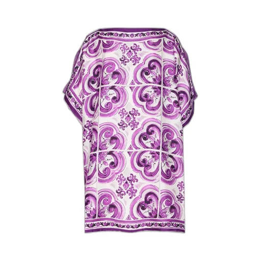 Graphic Printed Flared Hem Mini Dress