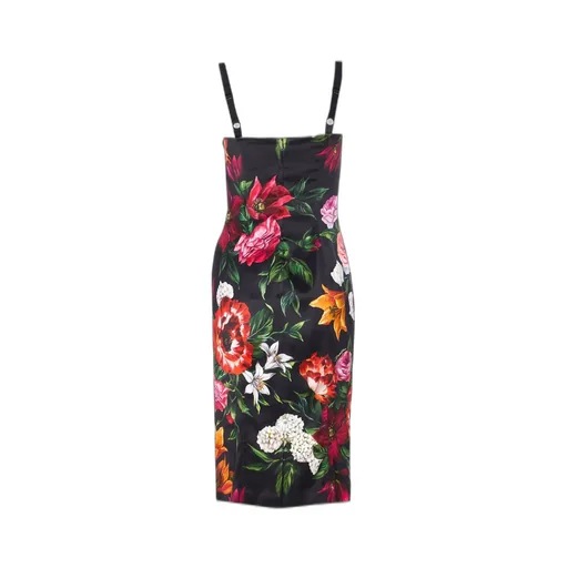 Floral Printed Sleeveless Midi Dress