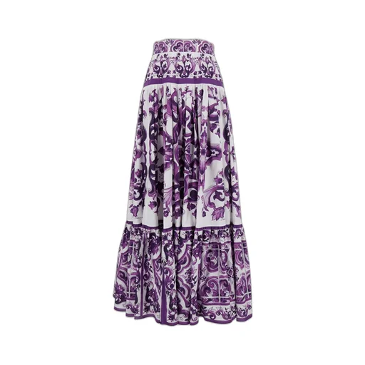 Majolica Printed Midi Skirt