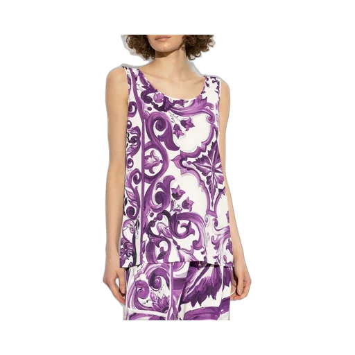 Graphic Printed Sleeveless Top