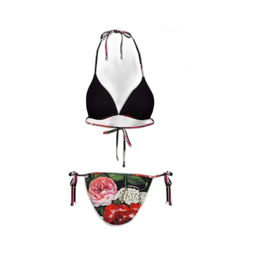 Floral Printed Triangle Bikini Set