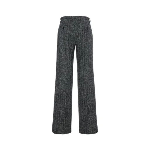 Pinstriped Straight-Leg Trousers