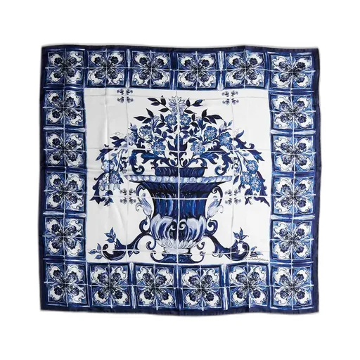 Majolica Print Twill Scarf