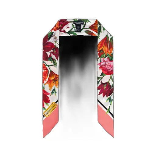 Floral Printed Pointed Tip Scarf