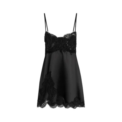 Lace Detailed Satin Dress