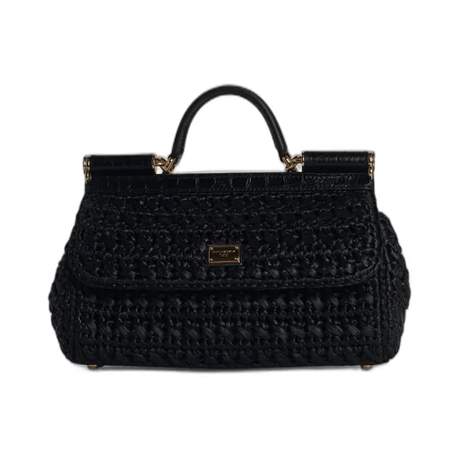 Logo Plaque Top Handle Bag