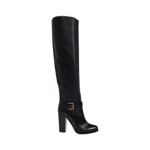Buckle Detailed Heeled Boots