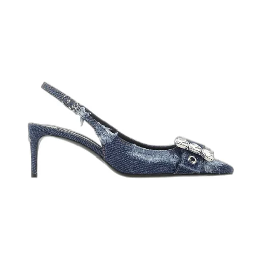 Pointed-Toe Distressed Pumps
