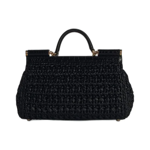 Logo Plaque Top Handle Bag