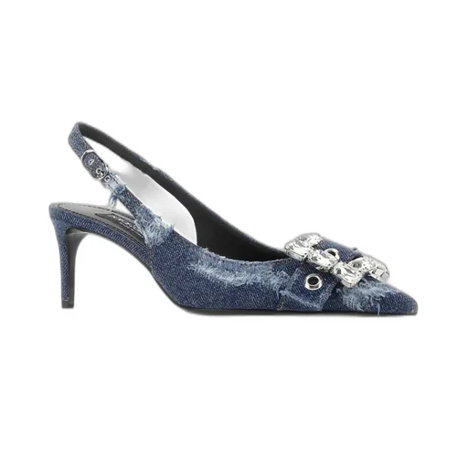 Pointed-Toe Distressed Pumps
