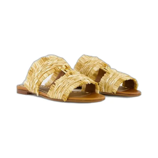 Fringe Detailed Braided Slippers