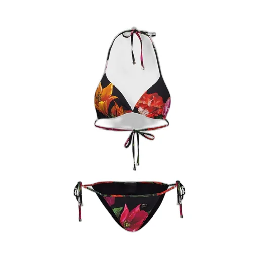 Floral Printed Triangle Bikini Set