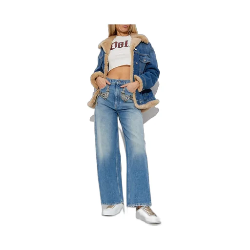 Embellished Low-Waist Jeans
