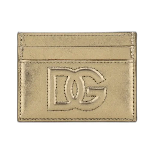 Logo Embossed Metallic-Effect Card Holder