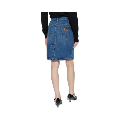 Straight Hem Mini Denim Skirt
