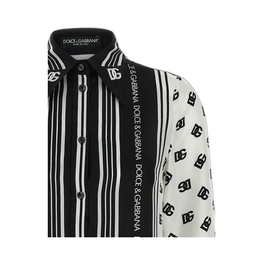 All-Over Dg Logo Printed Twill Shirt