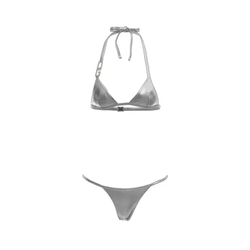 Logo Plaque Halterneck Bikini Set