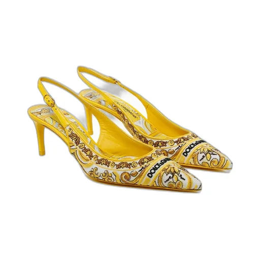 Majolica Embroidered Slingback Pumps