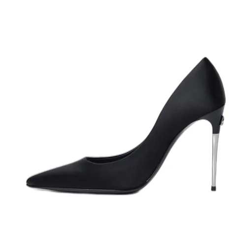 Logo Lettering Pointed Toe Pumps