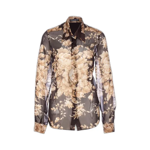 Rose Printed Chiffon Shirt