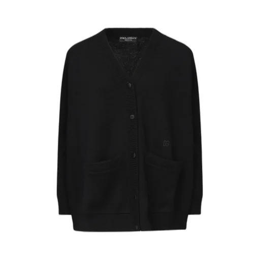 Dg Logo Embroidered Knitted Cardigan