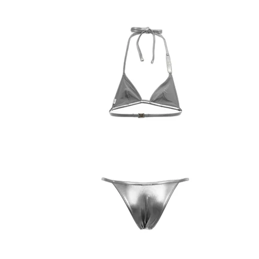 Logo Plaque Halterneck Bikini Set