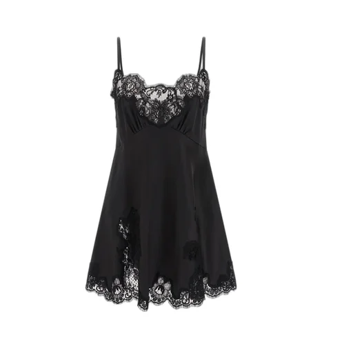Lace Embellished Sleeveless Mini Dress