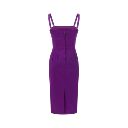 Folded Edge Sleeveless Midi Dress