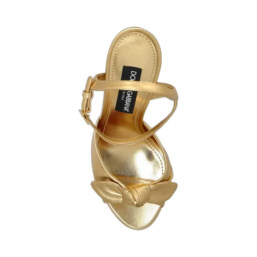 Metallic Effect Platform Sandals