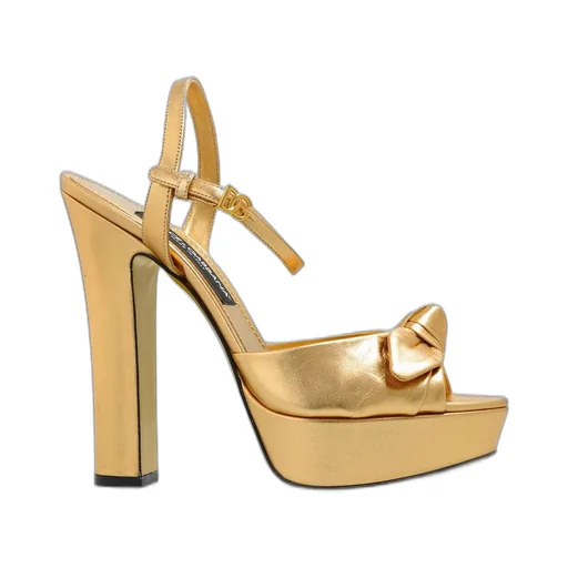 Metallic Effect Platform Sandals
