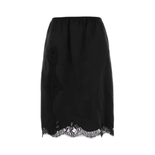 A-Line Satin Midi Skirt