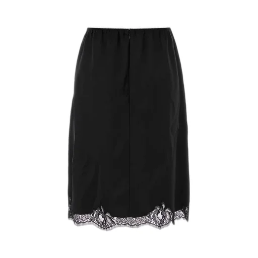 A-Line Satin Midi Skirt