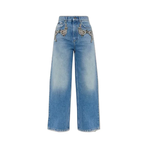 Embellished Low-Waist Jeans