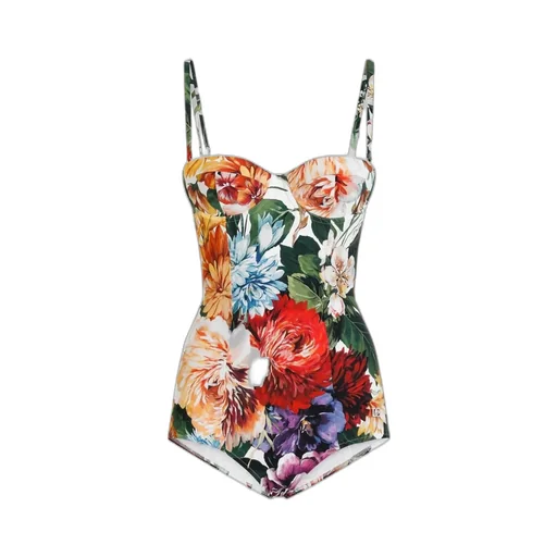 Flower Printed One-Piece Swimsuit
