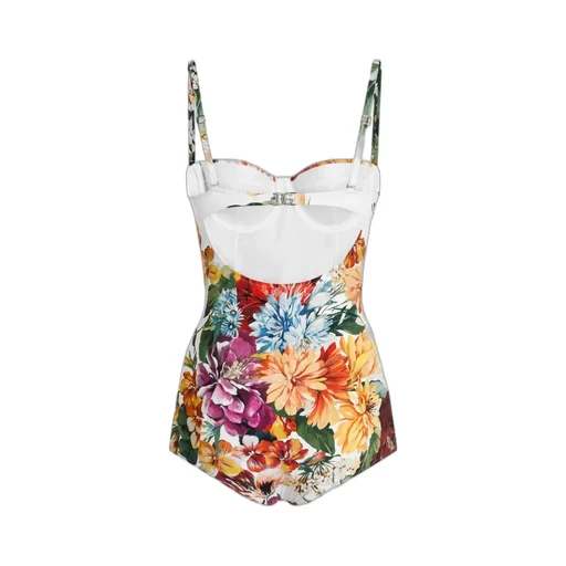 Flower Printed One-Piece Swimsuit