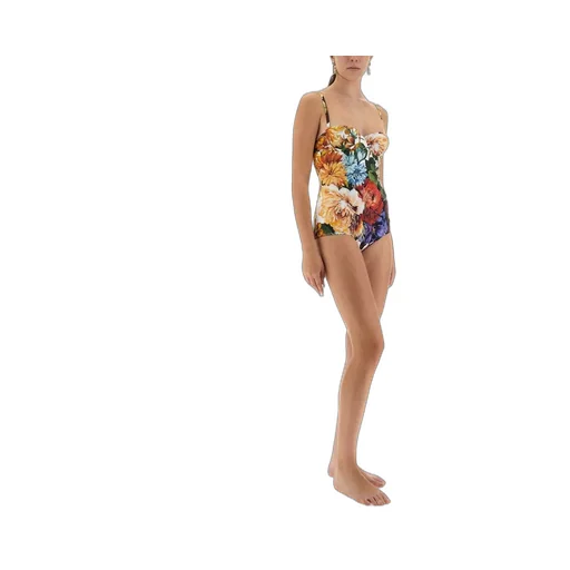 Flower Printed One-Piece Swimsuit